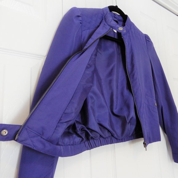 H&M Purple woman’s or junior’s Bomber Jacket in size 2 - Picture 6 of 14